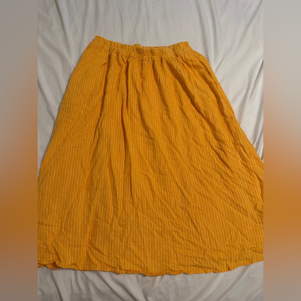 Orange stripped skirt